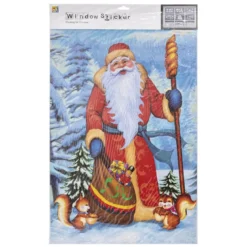DECO VITRE PERE NOEL NEIGE 60X40CM