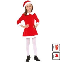 DEGUISEMENT ENFANT PERE NOEL FILLE 4 A 6ANS OU 6 A 8ANS