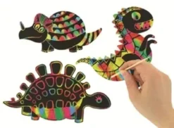 DINOSAURES A GRATTER DE 9 A 16 CM X 5 PCS