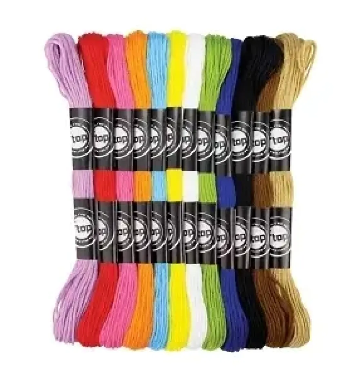 ECHEVEAUX DE COTON 8 M COULEURS VIVES X 12 PCS
