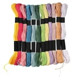 ECHEVEAUX DE COTON 8 M PASTELS X 12 PCS