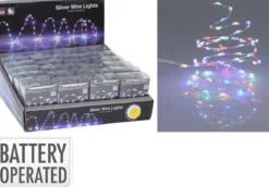 ECLAIRAGE ARGENT 132 LED MULTICOLORE PILES