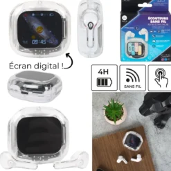 ECOUTEURS SANS FIL AVEC BOITIER TACTILE
