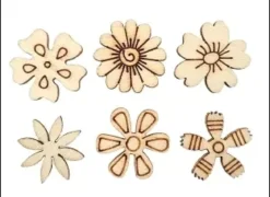 EMBELLISSEMENTS BOIS FLEURS 1.7 A 2CM X30 PIECES