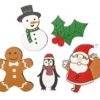 EMBELLISSEMENTS NOEL MOTIFS PERSONNAGES 2 A 3.5CM X10 PIECES