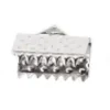 EMBOUTS PLATS ARGENT BRILLANT 6 X12MM X12 PIECES