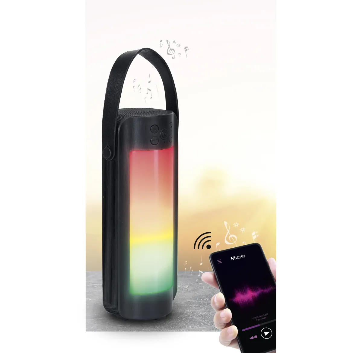 ENCEINTE PORTABLE LED SANS FIL 27.5CM