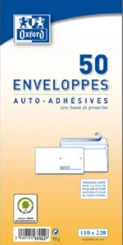 50 ENVELOPPES 110X220 PRECASEES