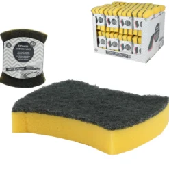 EPONGE ANTI RAYURES JAUNE X3 PIECES