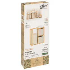 ETAGERE TIDY BOX 1 PANIER A LINGE ET 2 PANIERS DE RANGEMENT