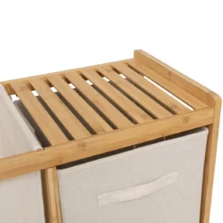 ETAGERE TIDY BOX 1 PANIER A LINGE ET 2 PANIERS DE RANGEMENT
