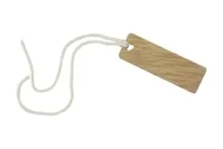 ETIQUETTE EN BOIS AVEC CORDELETTE X6 PIECES