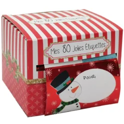 ETIQUETTES PAQUET CADEAU X80 PIECES