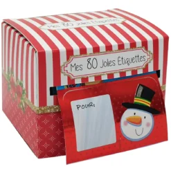 ETIQUETTES PAQUET CADEAU X80 PIECES