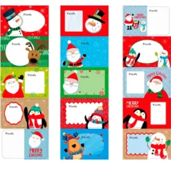 ETIQUETTES PAQUET CADEAU X80 PIECES