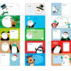 ETIQUETTES PAQUET CADEAU X80 PIECES