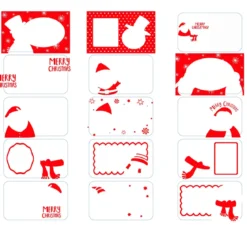 ETIQUETTES PAQUET CADEAU X80 PIECES