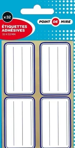 32 ETIQUETTES ECOLIERS 33X53MM
