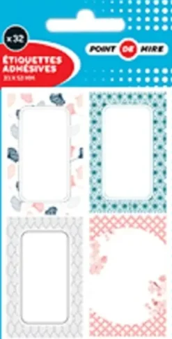 32 ETIQUETTES 33X53MMFANTAISIE