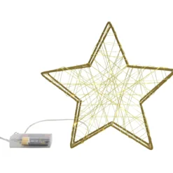ETOILE DOREE LUMINEUSE A SUSPENDRE D.25CM