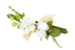 FAGOT BOIS AVEC BOUTONS DE ROSE FLEURETTES FEUILLAGE