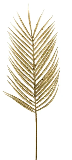 FEUILLE DE PALME PAILLETEE H82CM OR