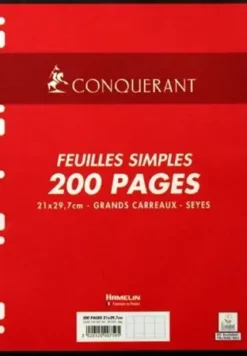 FEUILLE MOBILES PERFORANTES A4 SEYES 70GR