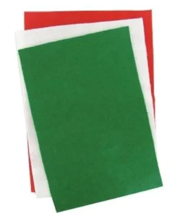 FEUILLES FEUTRINE NOEL 30X20CM X6 PIECES