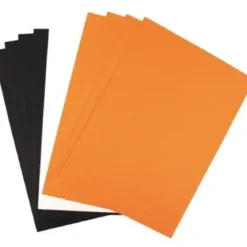 FEUILLES PAPIERS A4 220G NOIR ORANGE BLANC X10 PIECES