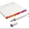 12 FEUTRES A ALCOOL DOUBLE POINTE COULEURS TONS ROSE ORANGE