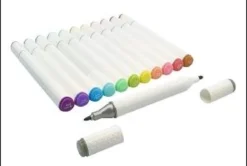 12 FEUTRES A ALCOOL DOUBLE POINTE COULEURS PASTEL