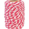 FICELLE COTON BICOLORE ROUGE ET BLANC 25MX1.5MM