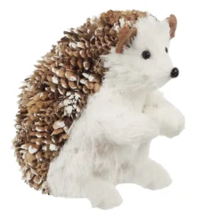FIGURINE HERISSON DEBOUT POMMES DE PIN 14CM