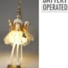 FILLE ANGE LED H.60CM DORE