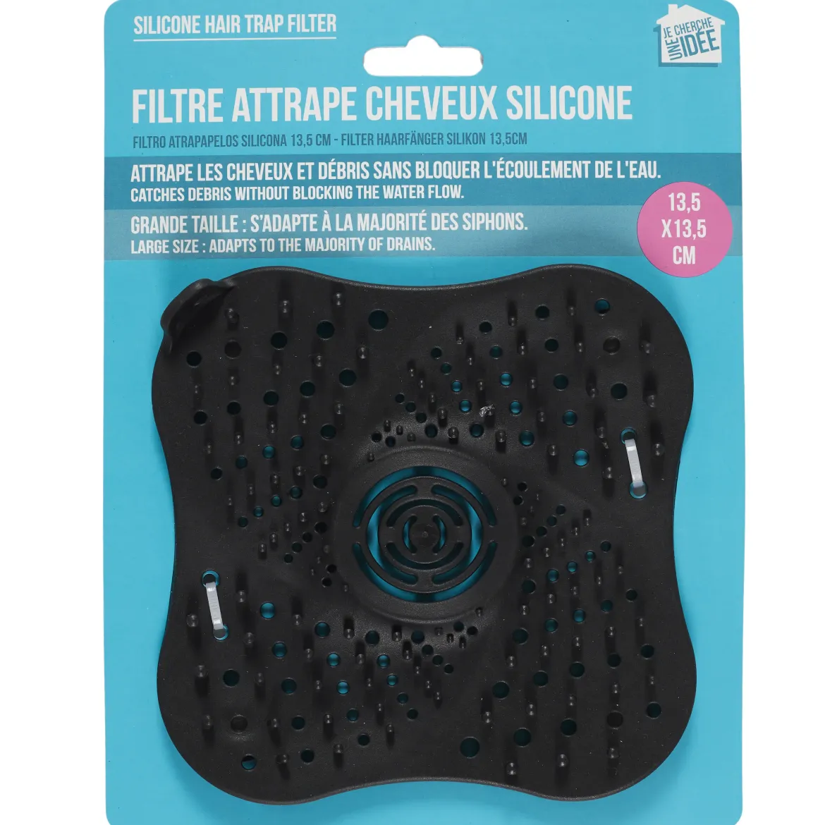 FILTRE ATTRAPE CHEVEUX SILICONE 13.5CM