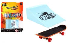 FINGER SKATE 9.5CM ET RAMPE TRUCK METAL