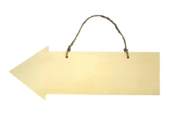 FLECHE BOIS A SUSPENDRE 40 X 14.5 X 0.8 CM