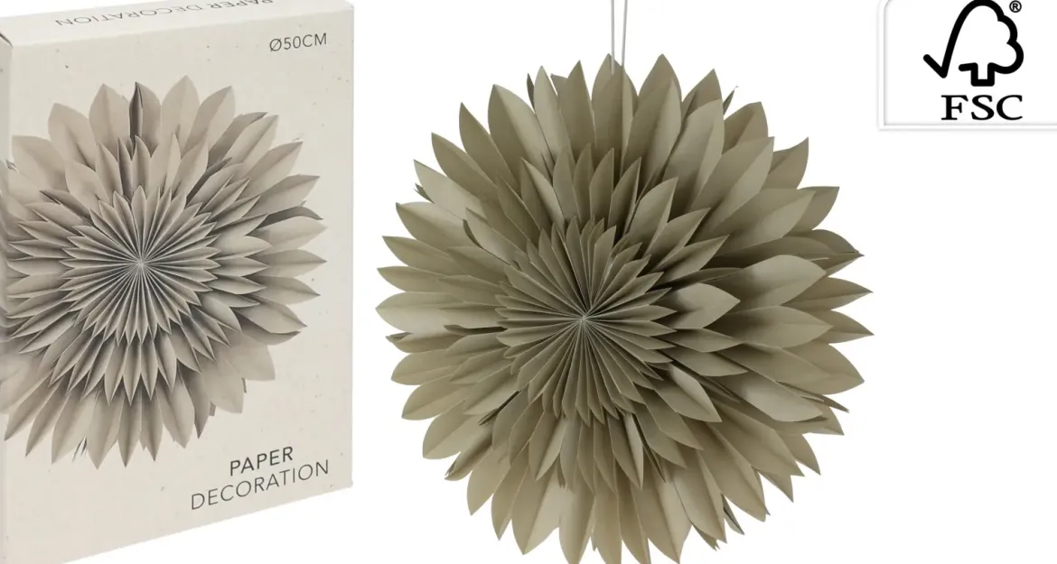 FLEUR ORIGAMI A SUSPENDRE VERT
