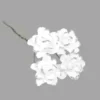 FLEUR PAPIER BLANCHE CONTOUR PAILLETE X12 PIECES ARGENT