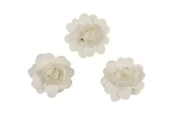FLEUR PAPIER X12 PIECES BLANC