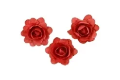 FLEUR PAPIER X12 PIECES ROUGE