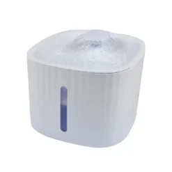 FONTAINE A EAU POUR ANIMAUX 3L 19.5X19.5X16CM BLANC
