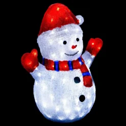 FORME ACRYLIQUE EXTERIEUR BONHOMME DE NEIGE 90LEDS H.48CM