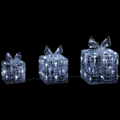 FORME ACRYLIQUE EXTERIEUR 3 CADEAUX 3D 70LED H.23CM