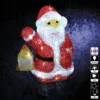 FORME ACRYLIQUE EXTERIEUR PERE NOEL LANTERNE 40LEDS H.30CM