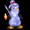 FORME ACRYLIQUE EXTERIEUR PINGOUIN PECHE 30LEDS H.25CM