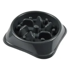 GAMELLE ANTIGLOUTON PLASTIQUE D.19.5X4.5CM ANTHRACITE