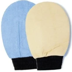 GANT DOUBLE FACE MICROFIBRE ET PEAU CHAMOISEE