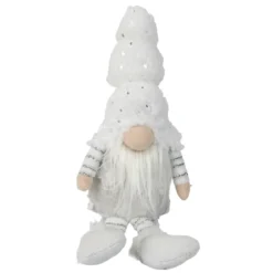 GNOME NOEL ASSIS BLANC ARGENTE H.58CM