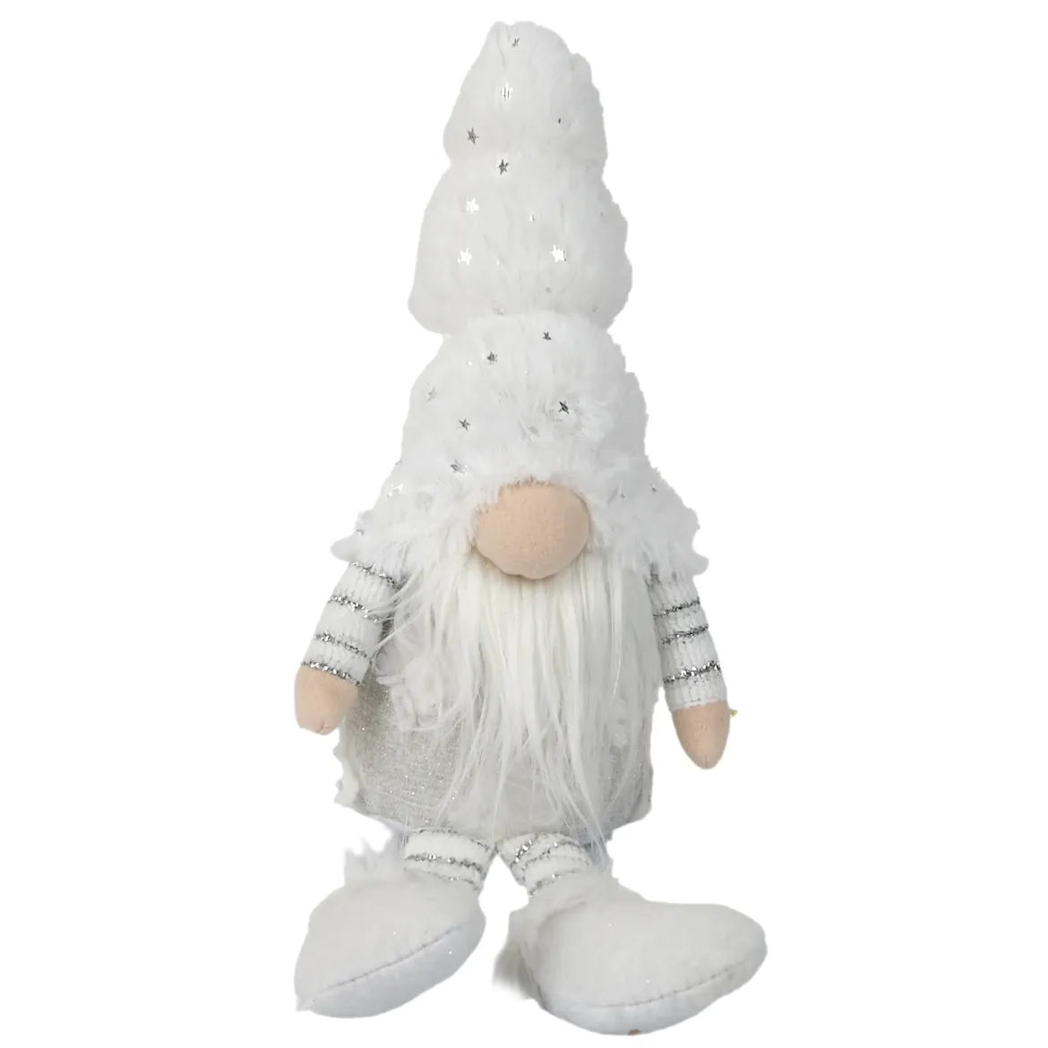 GNOME NOEL ASSIS BLANC ARGENTE H.58CM